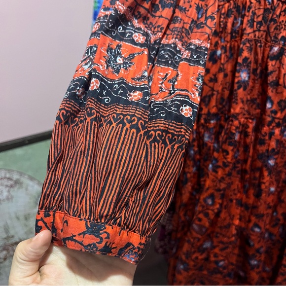 Ulla Johnson Crimson Floral Cotton-Blend Dress - Picture 4 of 12